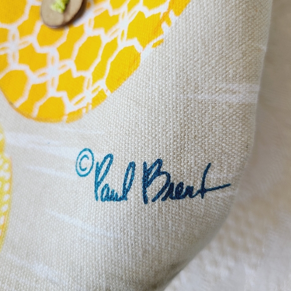 Paul Brent Gone to the Beach canvas bag w/ thick rope straps and zipper closure - Picture 7 of 12